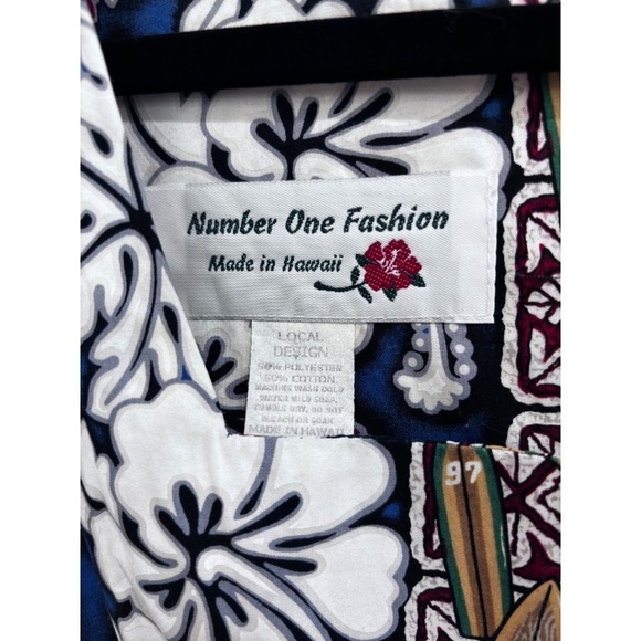 Number One Fashion Hawaii Size XL Sleeveless Tropical Shift Dress Cotton Poly - Picture 5 of 5